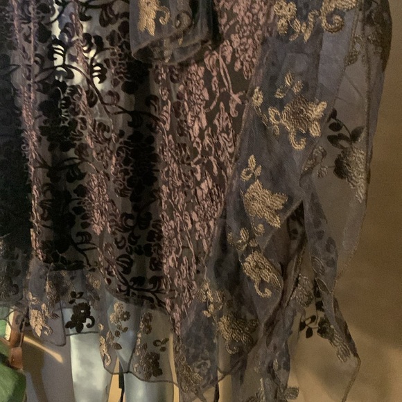 Mina Collections Tunic Tapestry Velvet Tunic Dress.  Sz S - Picture 8 of 11